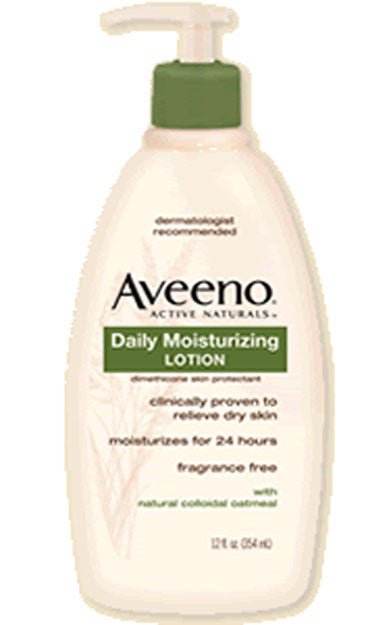 Aveeno Daily Moisturizing Body Lotion Fragrance Free, 12-ounce Pump Bottle (Each)