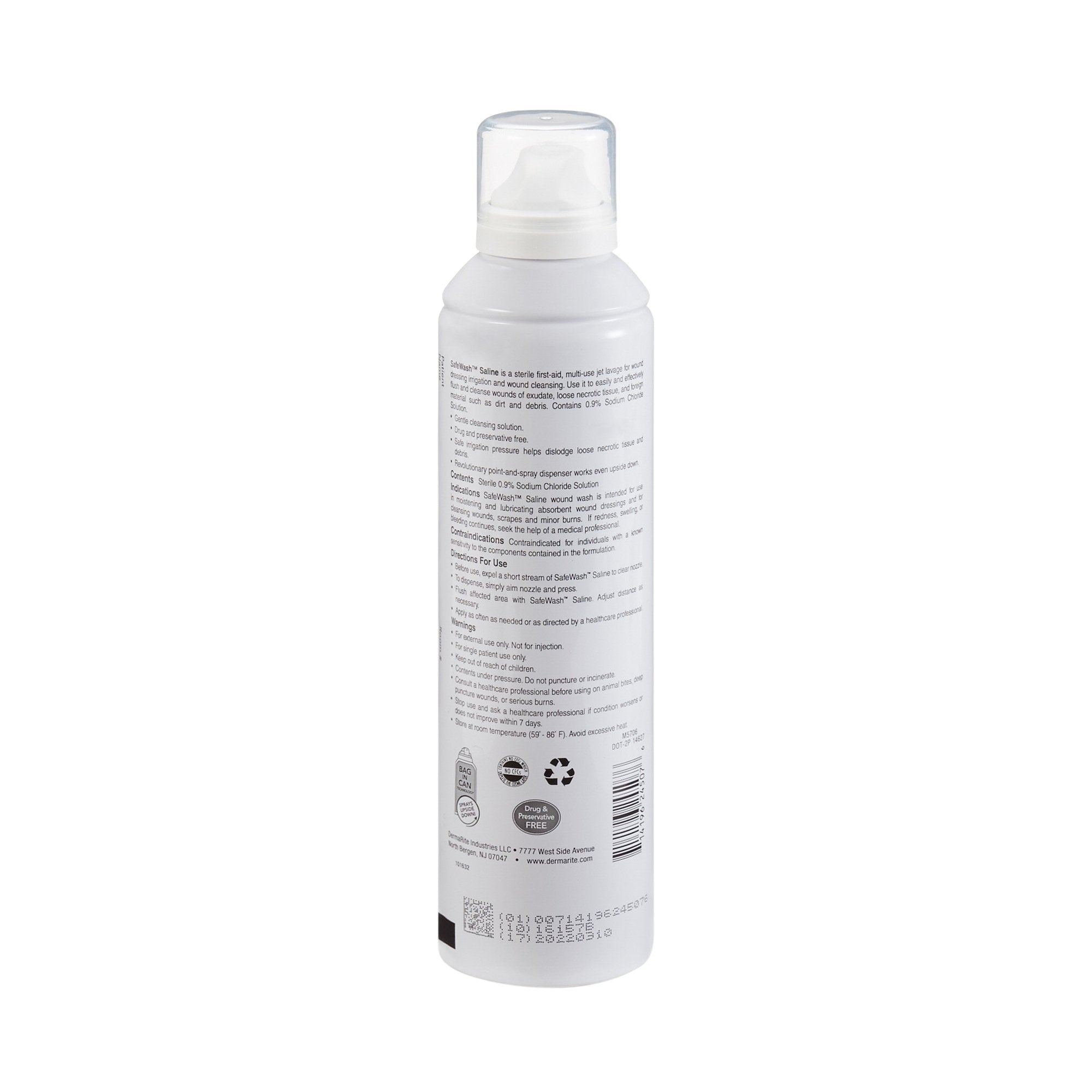 Sion Brands LLC SafeWash Irrigation Solution, Sodium Chloride 0.9%, 7.1-ounce Spray Can (12/CS) 