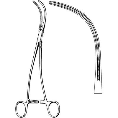Sklar DeBakey Vascular Clamp (CensiTrac Marked) - Curved, 9-1/2" - 52-6732c 