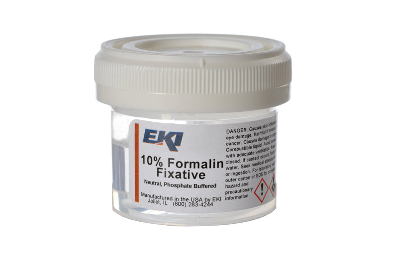 EK Industries Inc EKI Prefilled Formalin Container, 20 mL Fill in 40 mL (100/CS) 