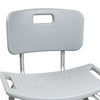McKesson Removable Back Aluminum Bath Bench, 15.5 – 19.5 Inch, Gray (Case of 4)