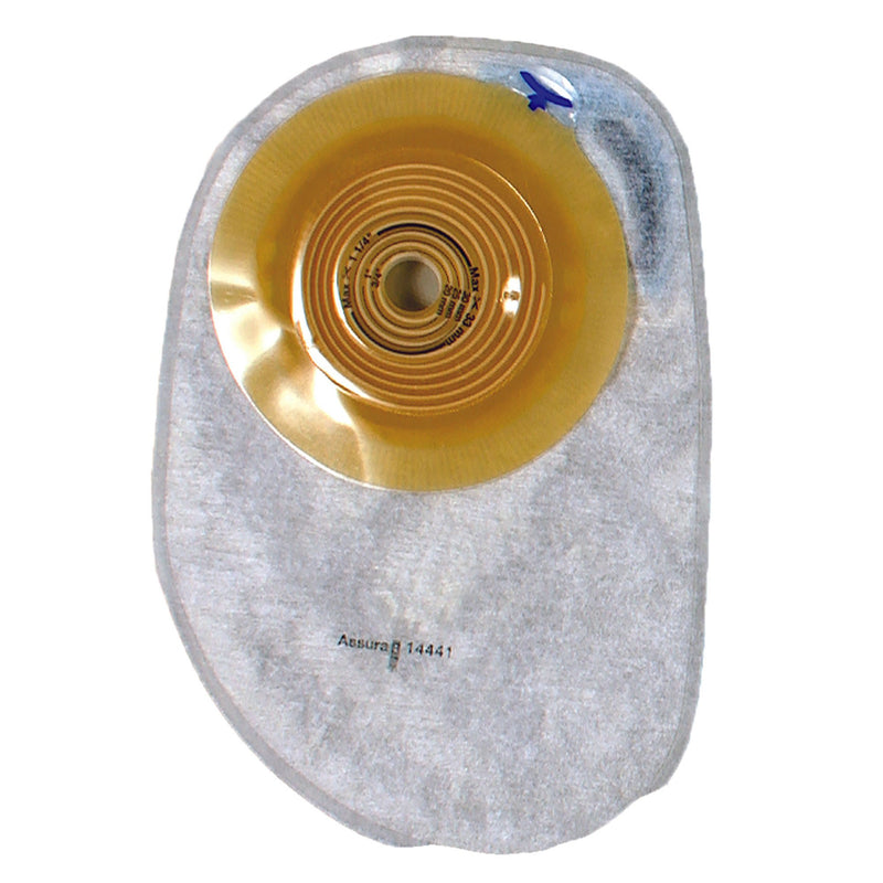 Assura Convex Light 1-Piece Transparent Colostomy Pouch, 15 – 33mm Stoma (Box of 10)