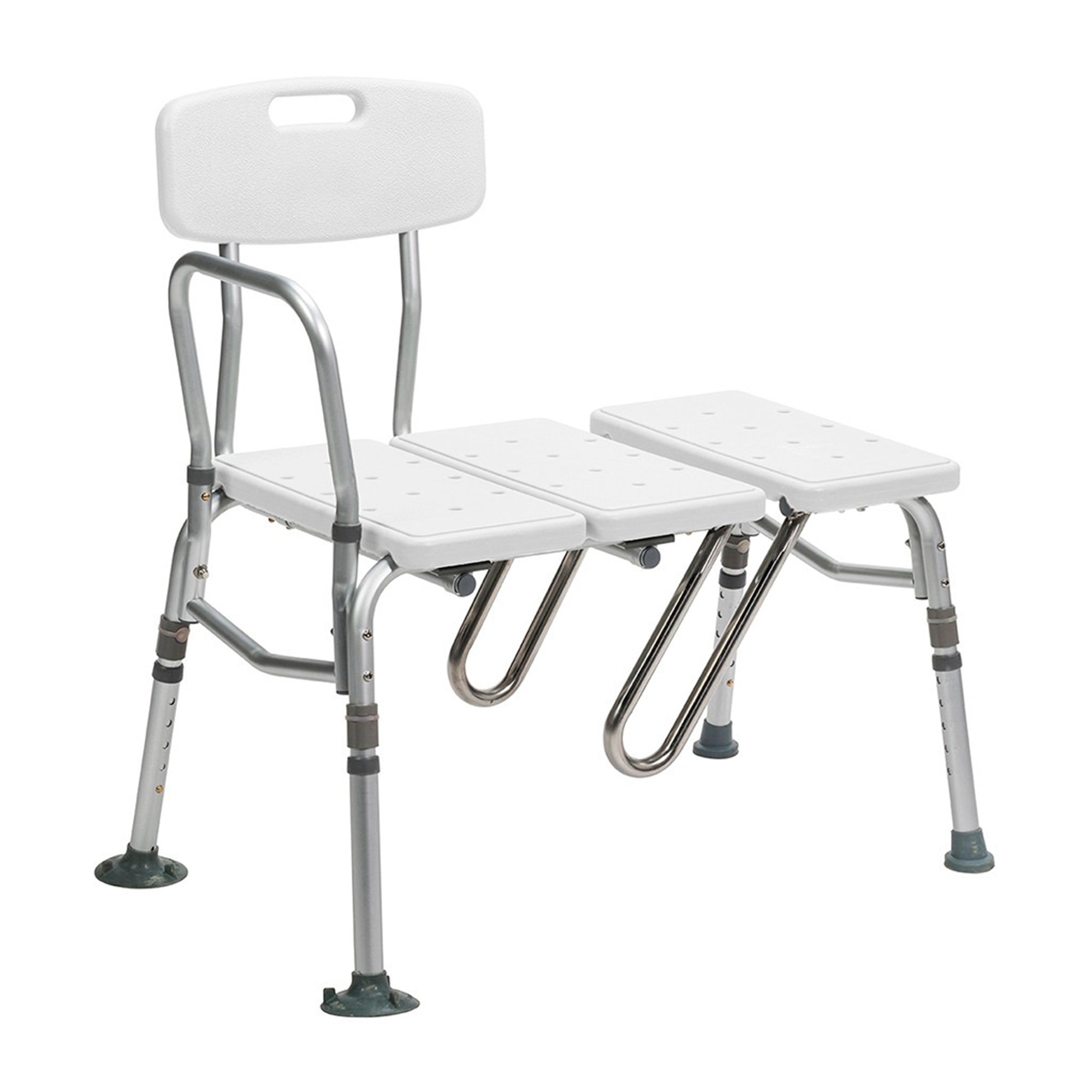 Drive DeVilbiss Healthcare Splash Defense Knocked Down Bath Transfer Bench, 17½ – 22½ Seat Height 