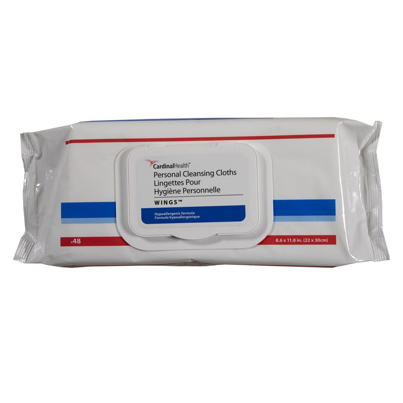 Cardinal Health Wings Personal Cleansing Cloths, Soft Pack (Case of 576)