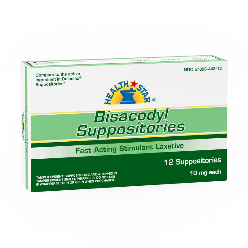 Geri-Care Health*Star Bisacodyl Laxative Suppository (72/CS) 