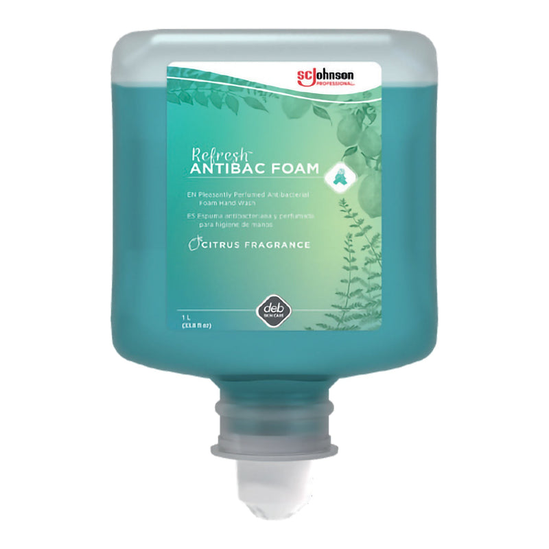 Refresh AntiBac Foam Antibacterial Soap, Refill for Cleanse AntiBac Dispenser (Case of 6) 