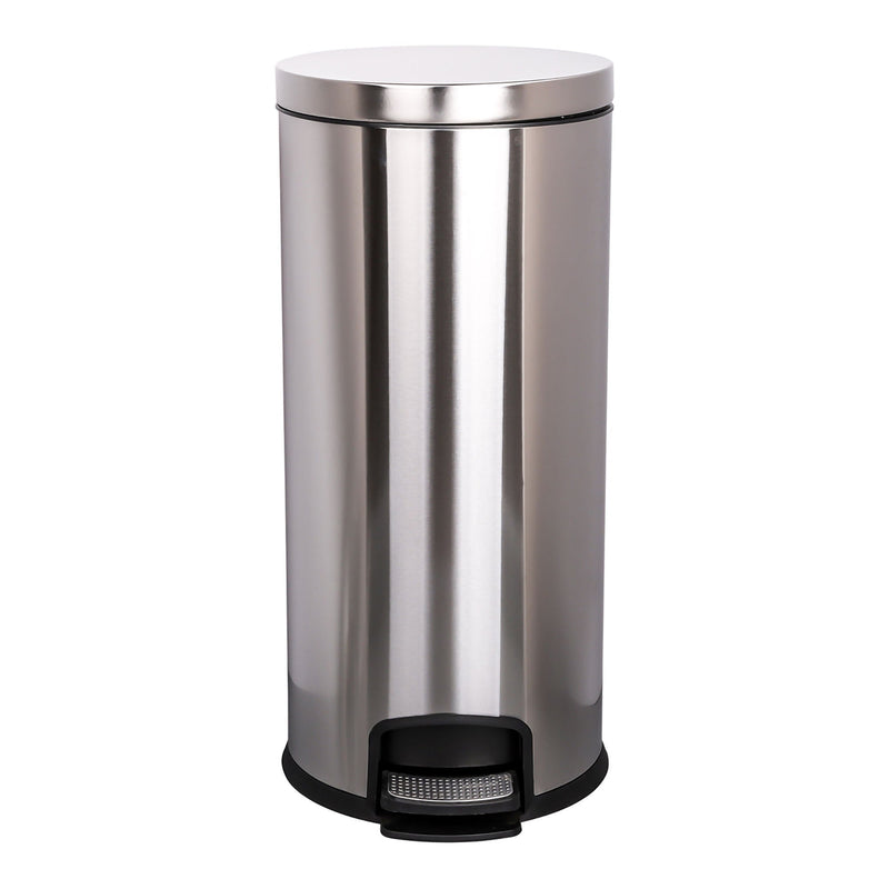 McKesson Trash Can, Stainless Steel, Round, 8 Gallons, 12 x 26.77 Inch (Case)