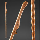 Mabis Healthcare Brazos Twisted Oak Hitchhiker Handcrafted Walking Stick, 58-Inch, Tan