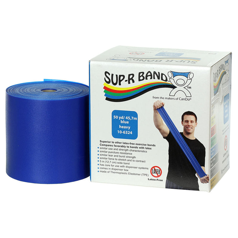 Sup-R Band Exercise Resistance Band, Blue, 5 Inch x 50 Yard, Heavy Resistance (Each)