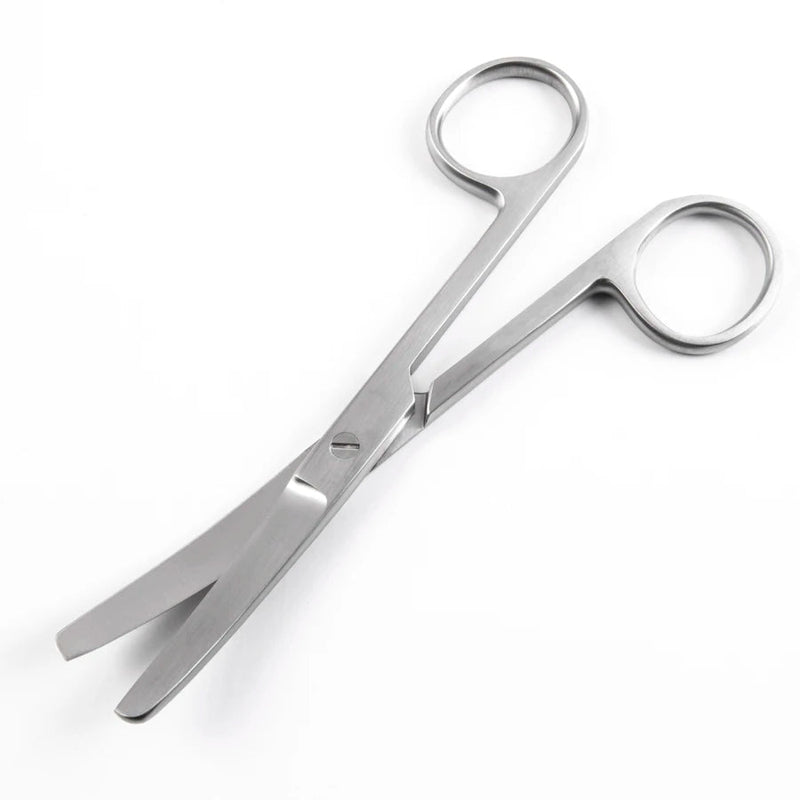 Merit Sterile Operating Scissors - 4-1/2", Curved, Blunt/Blunt, Disposable, CS 25 - 96-2257m 