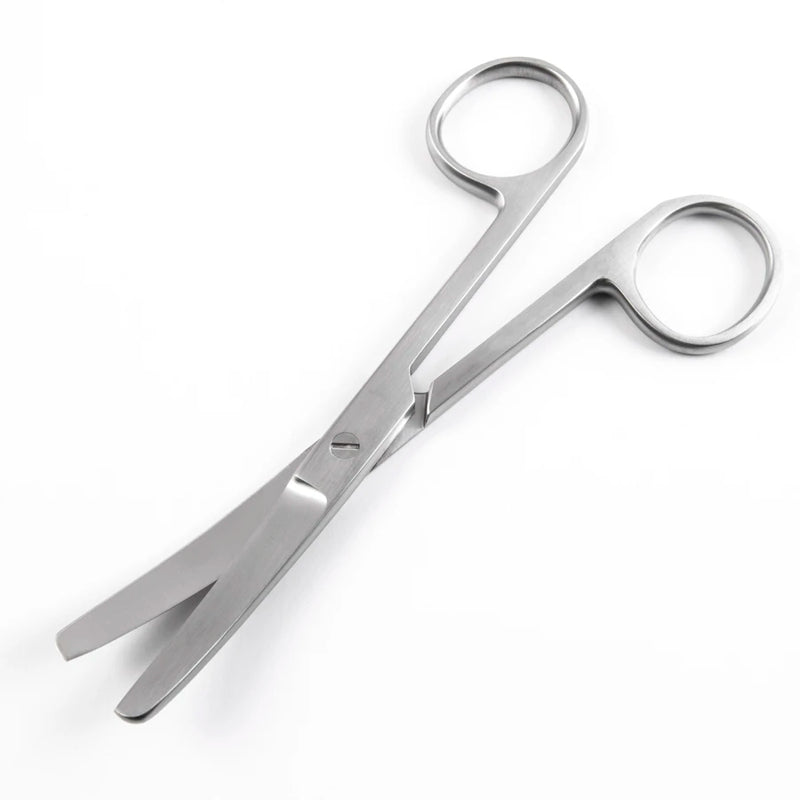 Merit Sterile Operating Scissors - 4-1/2", Curved, Blunt/Blunt, Disposable, CS 25 - 96-2257m