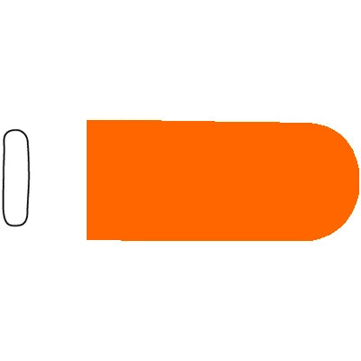 SklarTip Non-Vented Instrument Protectors - 25mm x 9.5mm x 1.5mm, Orange - 96-1516