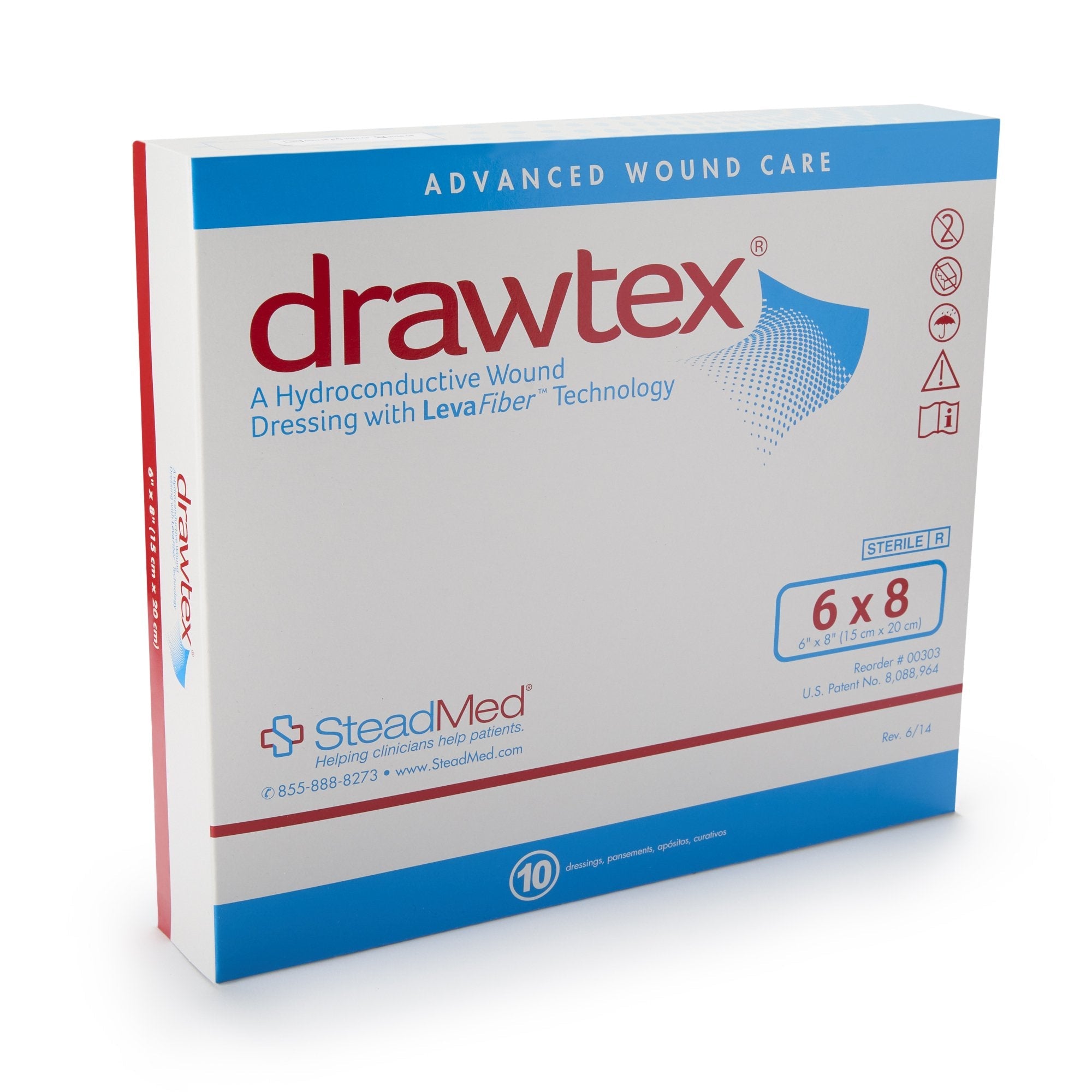 Urgo Medical North America LLC Drawtex nonadherent Dressing, 6 x 8 Inch (10/BX) 