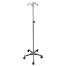 McKesson Brand IV Stand Floor Stand 4 Hooks 5 Legs with Casters 