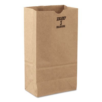 Essendant Co/United Stationers Grocery Bag General Brown Kraft Paper #3 (500/CS) 