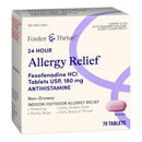 McKesson Brand Foster & Thrive 24 Hour Allergy Relief Fexofenadine HCl USP 180 mg Tablets 