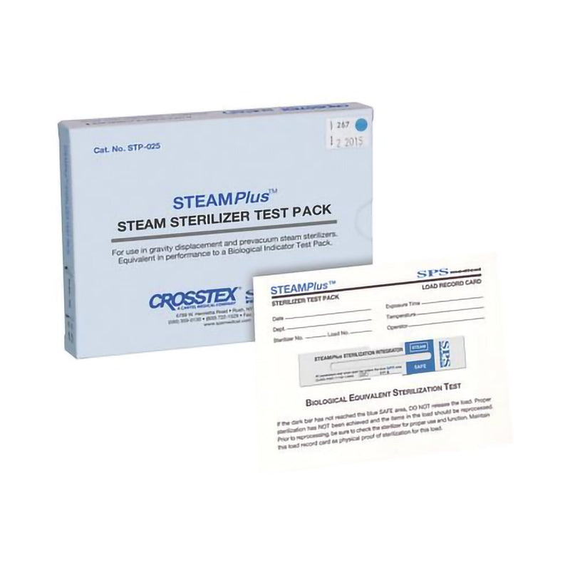 SPS Medical Supply STEAMPlus Sterilization Chemical Integrator Pack, 4 Inch, Class 5 (25/CS) 