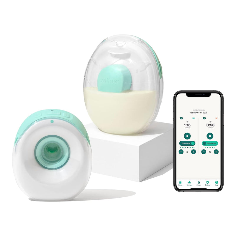 Willow Go Wearable Double Electric Breast Pump Kit (Case)