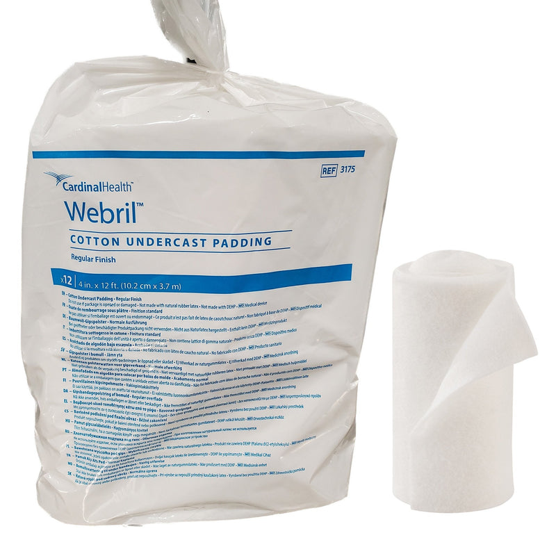 Cardinal Webril Undercast Cotton Cast Padding, 4 Inch x 4 Yard (72/CS) 