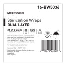 McKesson Brand McKesson Sterilization Wrap, 36 x 36 Inch, Grade 500 (72/CS)