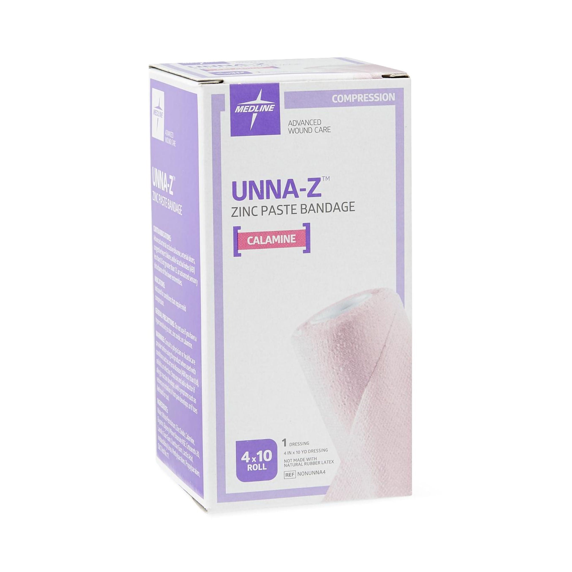 Unna-Z Unna Boot with Zinc Oxide and Calamine, 4 Inch x 10 Yard (Case of 12 Items)