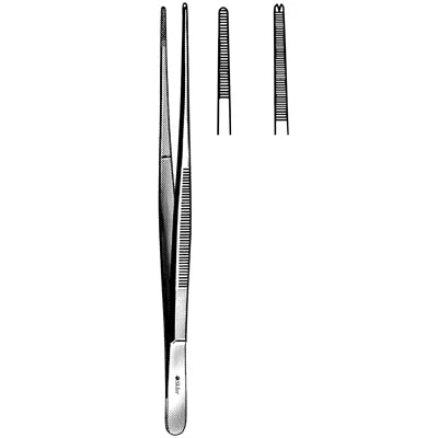Sklar Brophy Dressing Forceps Serrated, Straight 8" - 50-2650
