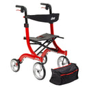 drive Nitro Four-Wheel Rollator, Red (Each)