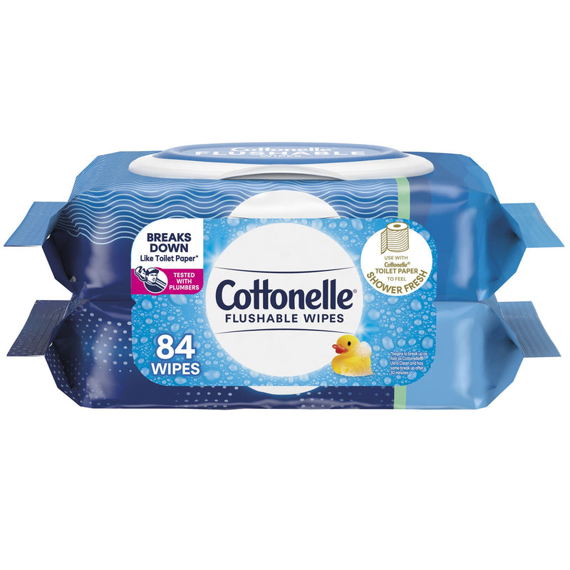 Flushable Personal Wipe Cottonelle FreshCare Soft Pack Refill Scented 84 Count (Case of 672)