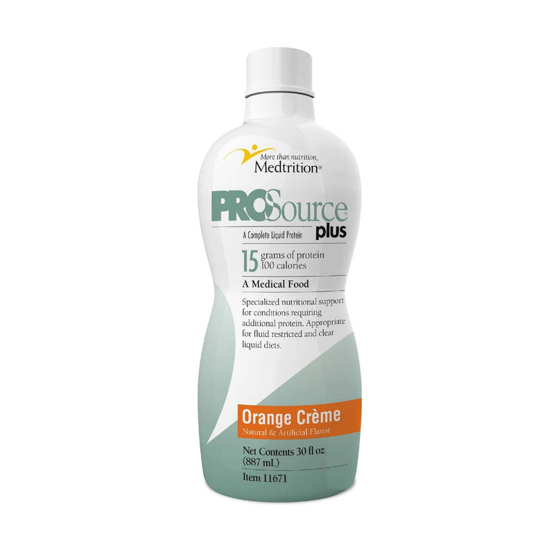 ProSource Plus Orange Crème Collagen and Whey Protein Formula, 32-ounce Bottle (Case of 4)
