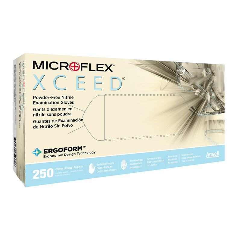 Microflex Medical Microflex Xceed Nitrile Gloves, Small, Blue (2500/CS)