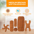 TruColour Brown Adhesive Strips, Assorted Shapes and Sizes (Case of 1500) 