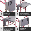 Mabis Healthcare DMI Folding Walker Tray with Cup Holders 