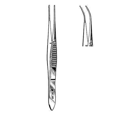 Sklar Iris Dressing Forceps - 4", Half-Curved - 66-2736