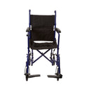 McKesson Lightweight Transport Chair, Black with Blue Finish (Each)