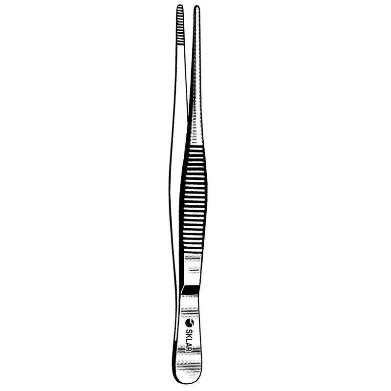 Sklar Dressing Forceps - 14", Straight, Serrated - 19-1114 