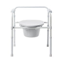 McKesson Brand McKesson Folding Fixed Arm Steel Commode Chair, 15½ – 21¾ Inch (4/CS) 