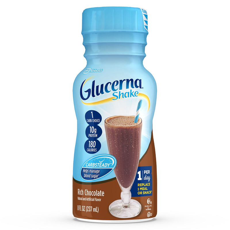 Abbott Nutrition Glucerna Original Shake, Chocolate Flavor, 8-ounce bottle (24/CS) 