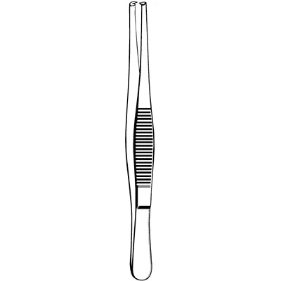 Merit Tissue Forceps - 4-1/2", Straight, 1x2 Teeth - 97-753
