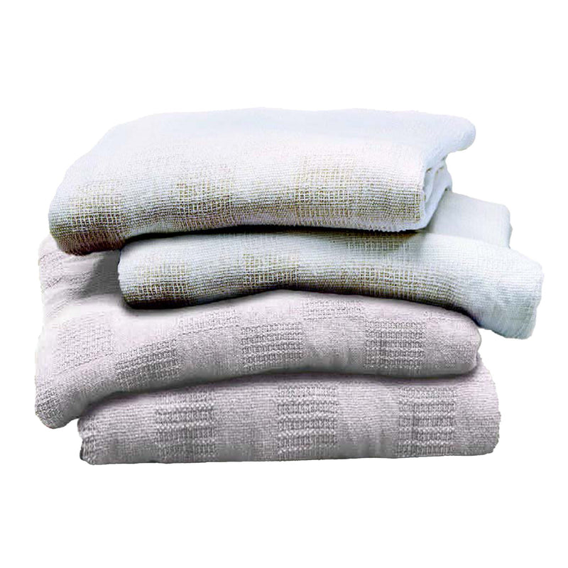 Leno White Thermal Blanket, 66 x 90 Inch (Each)