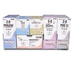 Absorbable Suture with Needle Vicryl Polyglactin 910 CS160-8 1/2 Circle Ophthalmic Spatula Needle Size 9-0 Monofilament (Box of 12)