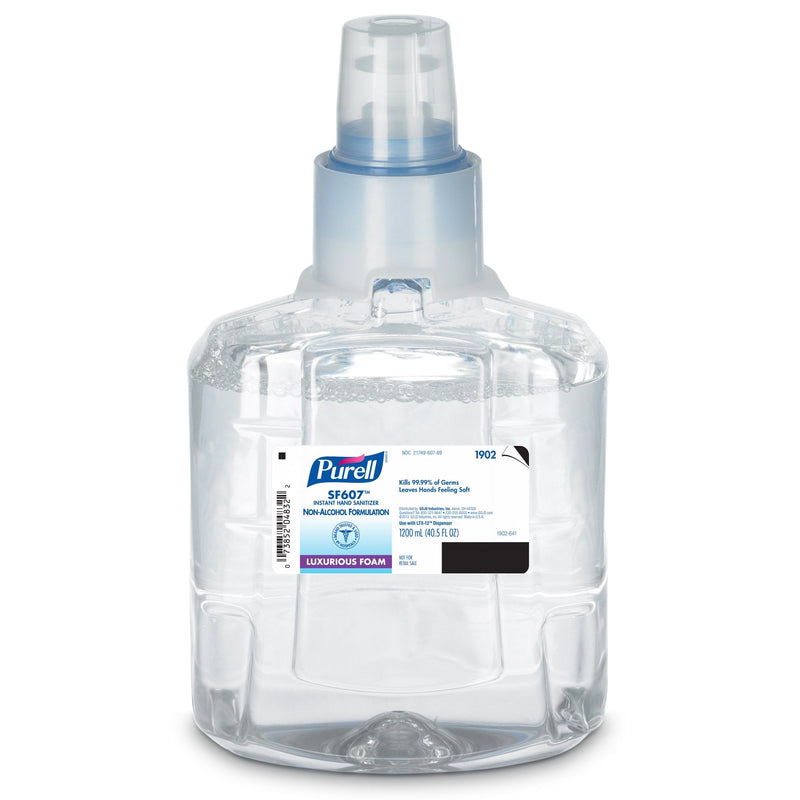 GOJO Purell SF607 BZK Hand Sanitizer Foam. 1,200 mL Refill for LTX Dispensers (2/CS) 