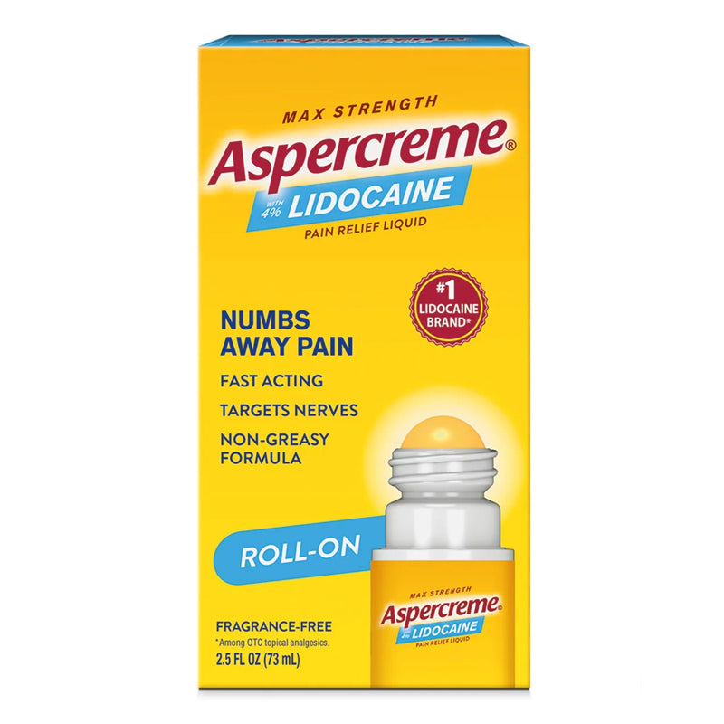Aspercreme with 4% Lidocaine Pain Relief Liquid, Fragrance-Free (Each)