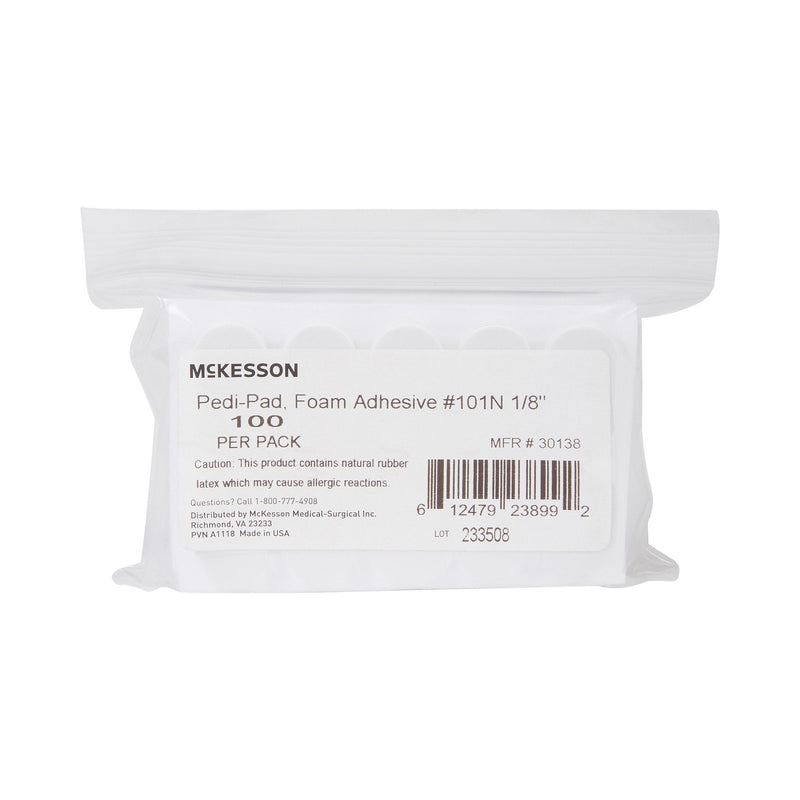 McKesson Brand McKesson Pedi-Pad White Protective Pad, Size 101 – Narrow (1000/CS) 
