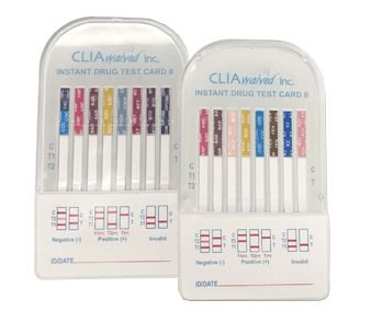 CLIAWAIVED INC Drugs of Abuse Test Kit CLIAwaived AMP, BAR, BUP, BZO, COC, mAMP/MET, MDMA, MTD, OPI300, OXY, PCP, THC 25 Tests CLIA Waived (25/BX) 