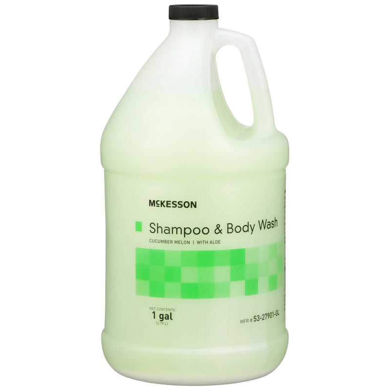 McKesson 2-in-1 Shampoo and Body Wash, Cucumber Melon Scent, 1 Gallon Jug (Case of 4)