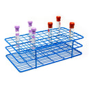 Wire Rack Test Tube Rack 72 Place 13 to 16 mm Tube Size Blue 2-1/2 X 5 X 9-1/3 Inch (Each)