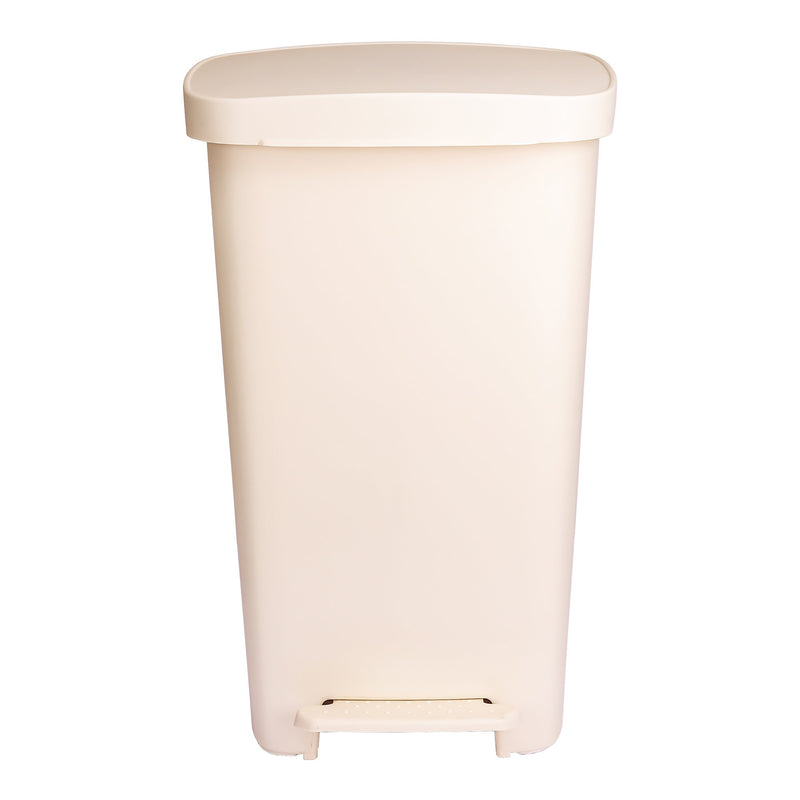 McKesson Waste Can with Step-On Pedal, Beige, 15.16 x 14.76 x 26.57 Inch (Case)