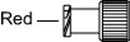 CAP LUER LOCK DUAL RED M/FPORT 100/CS
