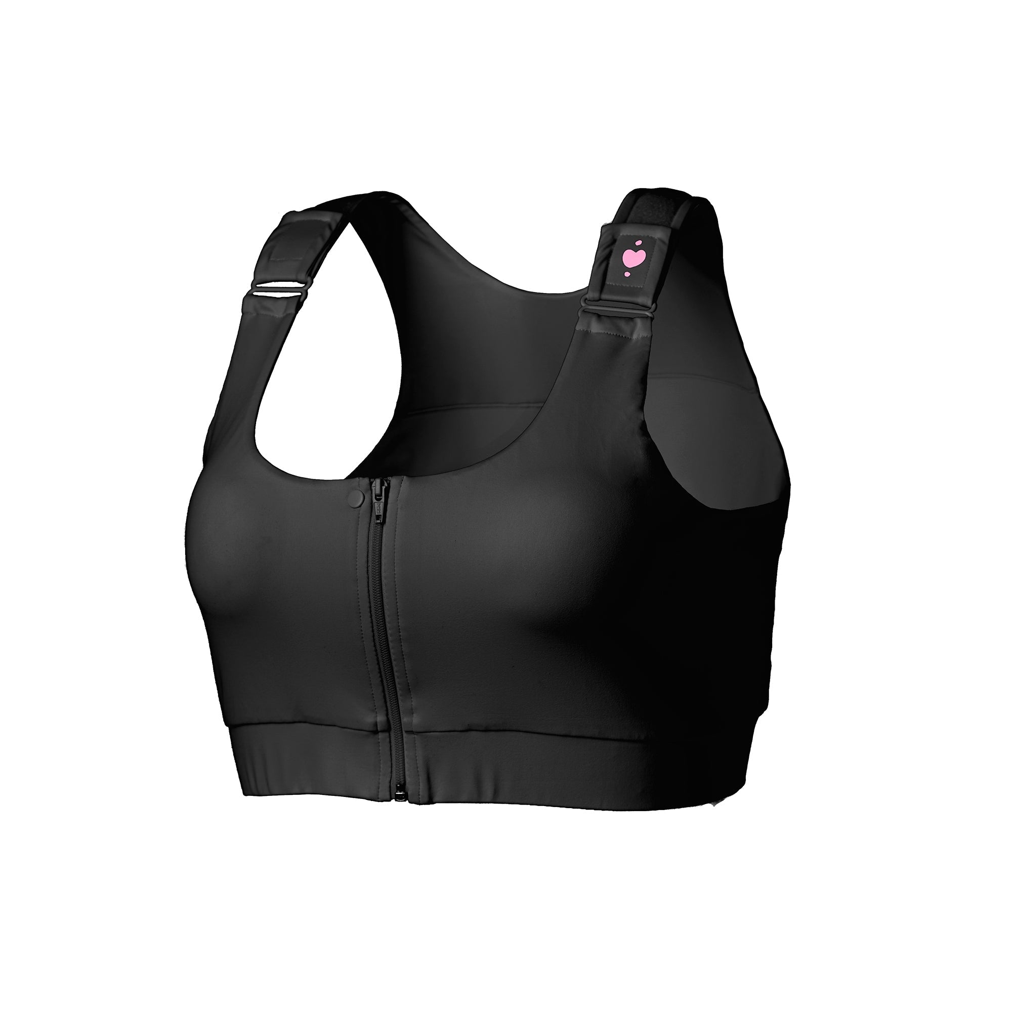 heart&core Sports and Medical LLC Shirl Post Surgical Bra, Black, Super Queen (36/CS) 