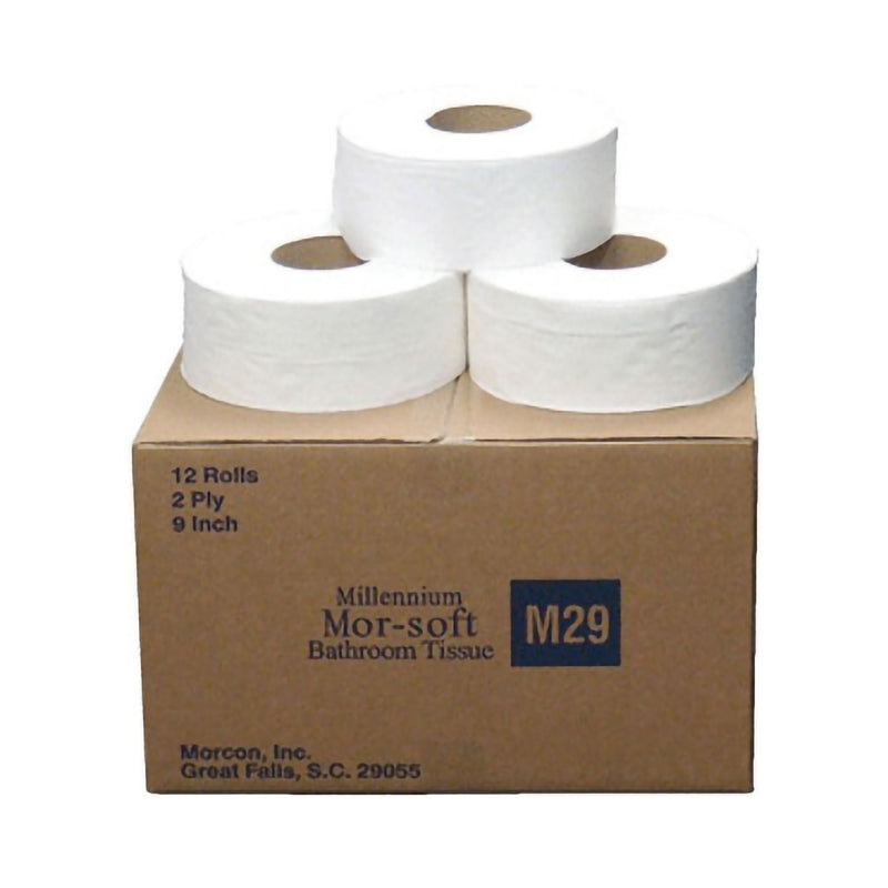 Mor-Soft 2 Ply Jumbo Bath Tissue, 9 Inch x 700 Foot (Case of 12)